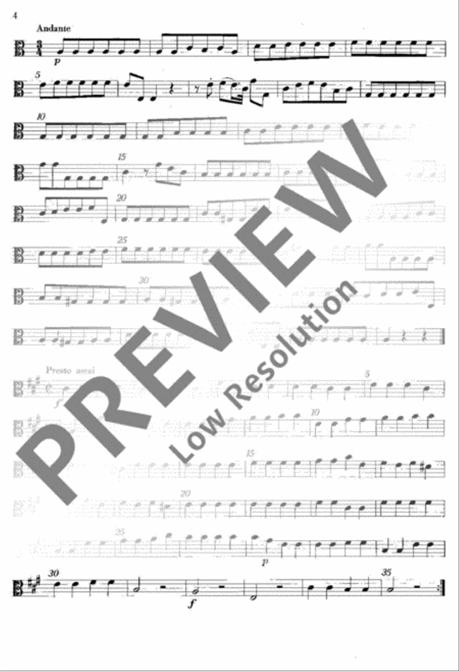 Sinfonia A major Viola scores gallery preview page 4