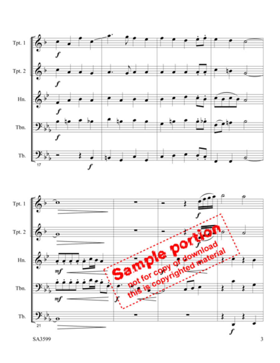 Angels From The Realms Of Glory Brass Quintet scores gallery preview page 4