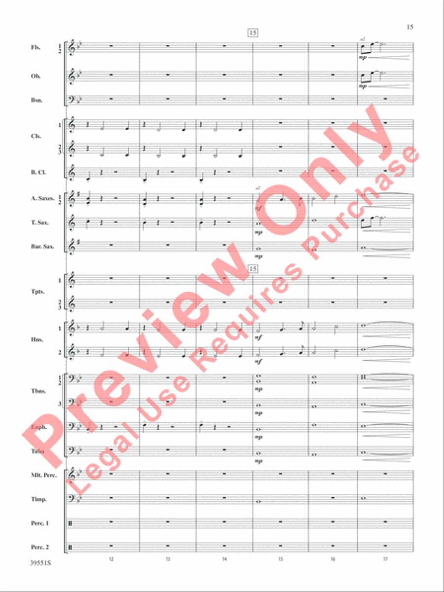 The Hobbit: An Unexpected Journey, Suite from Concert Band scores gallery preview page 16