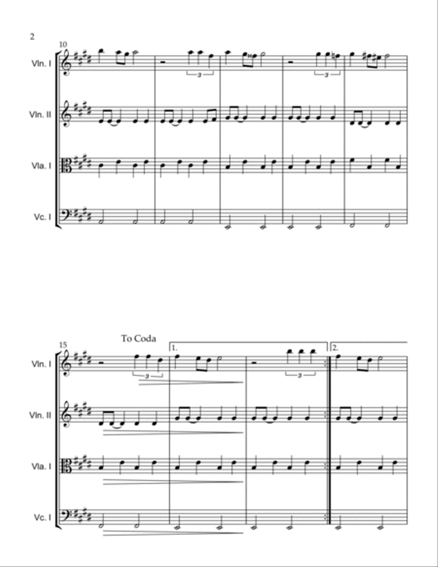 Can't Take My Eyes Off Of You String Quartet scores gallery preview page 2