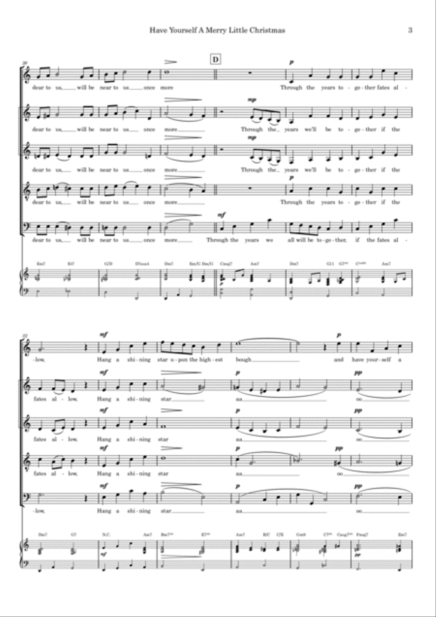 Have Yourself A Merry Little Christmas Divisi scores gallery preview page 3