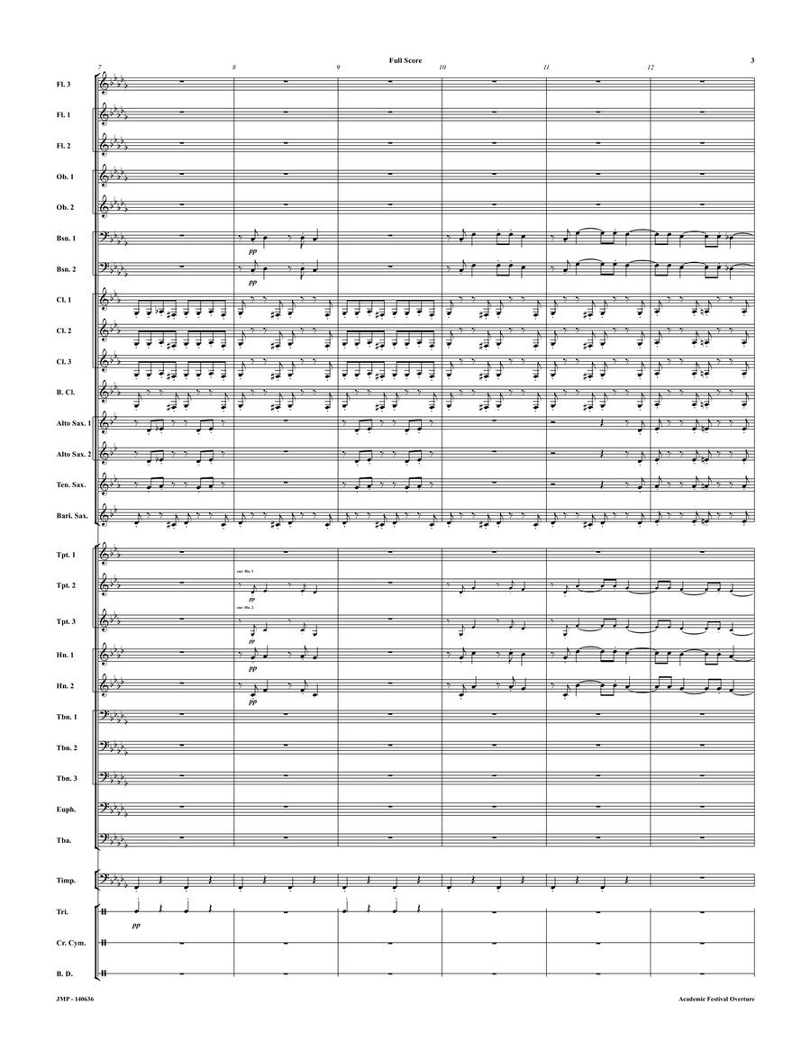 Academic Festival Overture Concert Band scores gallery preview page 3