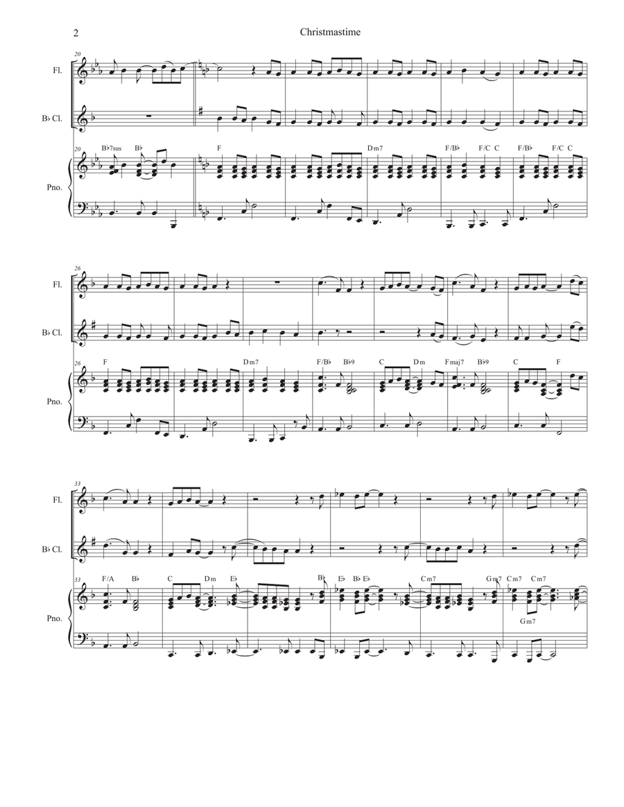 Christmastime Woodwind Duet scores gallery preview page 2