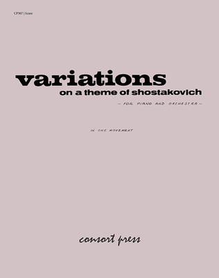 Variations on a Theme of Shostakovich (Orchestra & Piano Score)