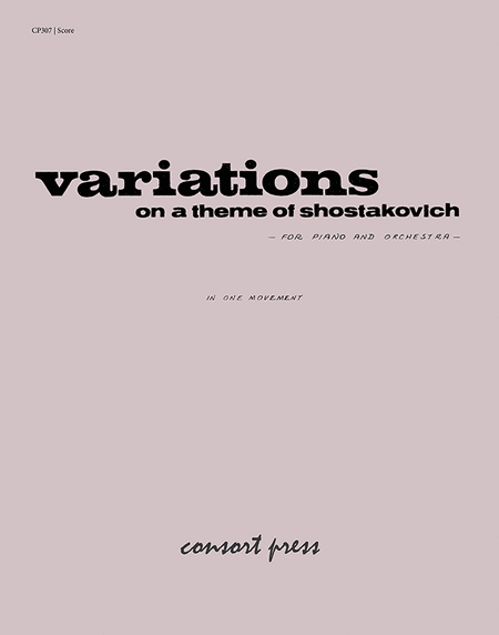 Variations on a Theme of Shostakovich (Orchestra & Piano Score) image number null