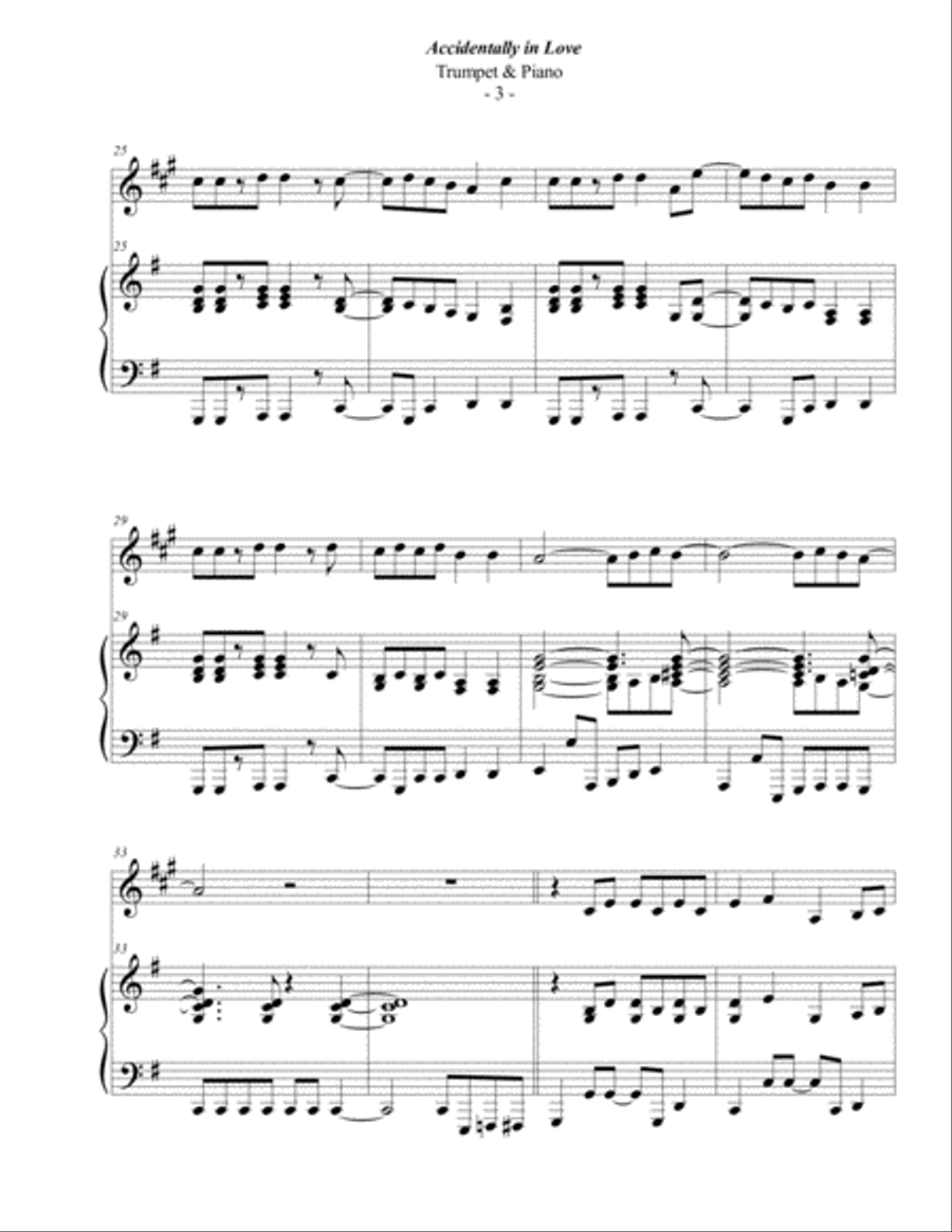 Accidentally In Love Accidentally In Love Trumpet Solo scores gallery preview page 3