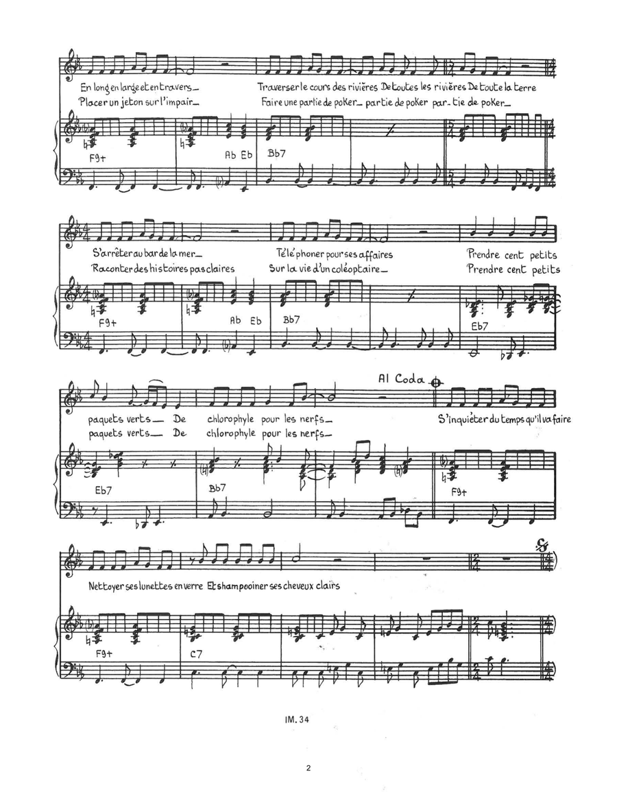 L'Autre Petit Prince L'Autre Petit Prince Piano, Vocal scores gallery preview page 2