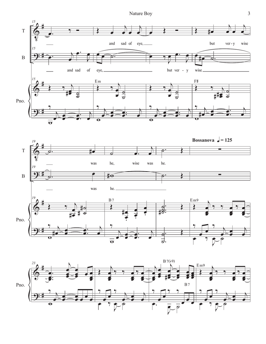 Nature Boy Nature Boy Tenor Voice scores gallery preview page 3