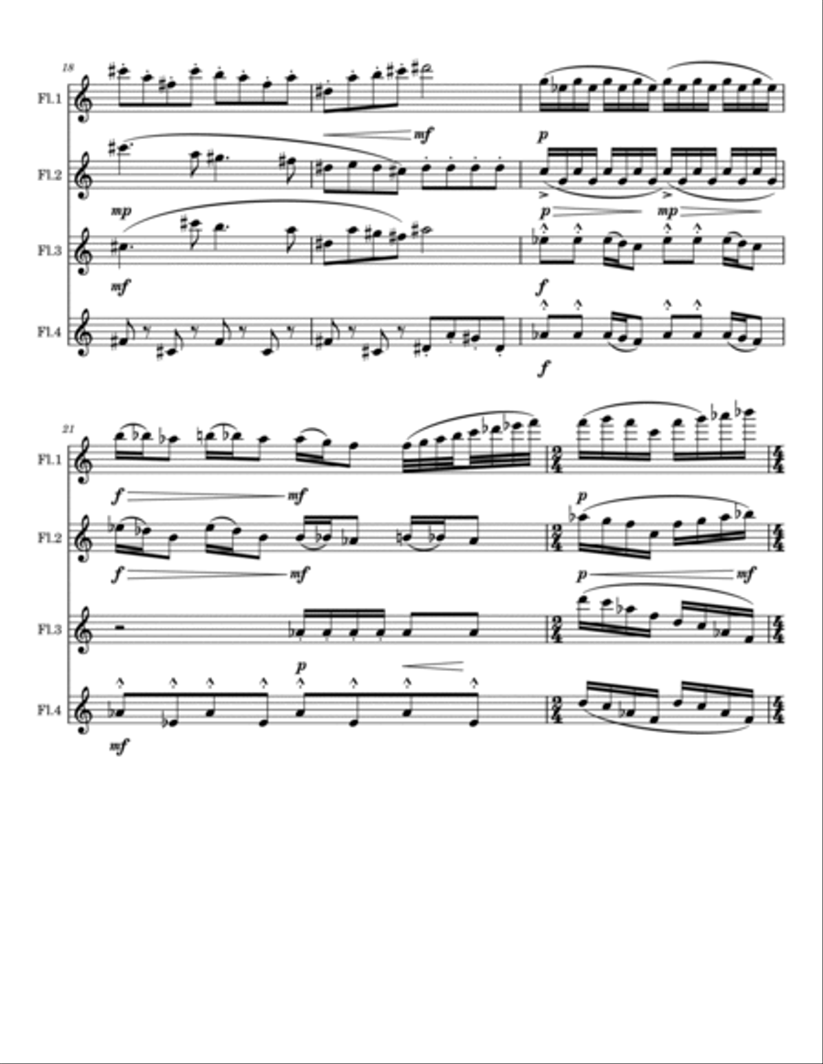 This Is Halloween Flute Quartet scores gallery preview page 4