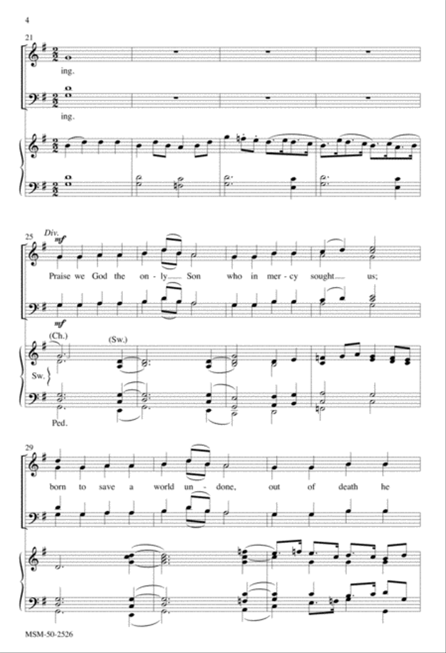 Come, You People, Rise and Sing 4-Part scores gallery preview page 4