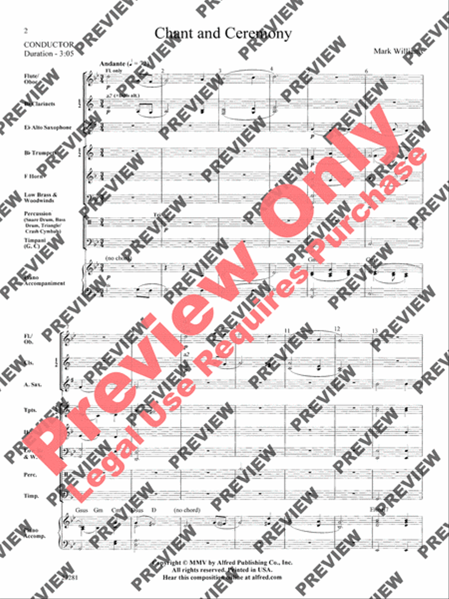 Chant and Ceremony Concert Band scores gallery preview page 3