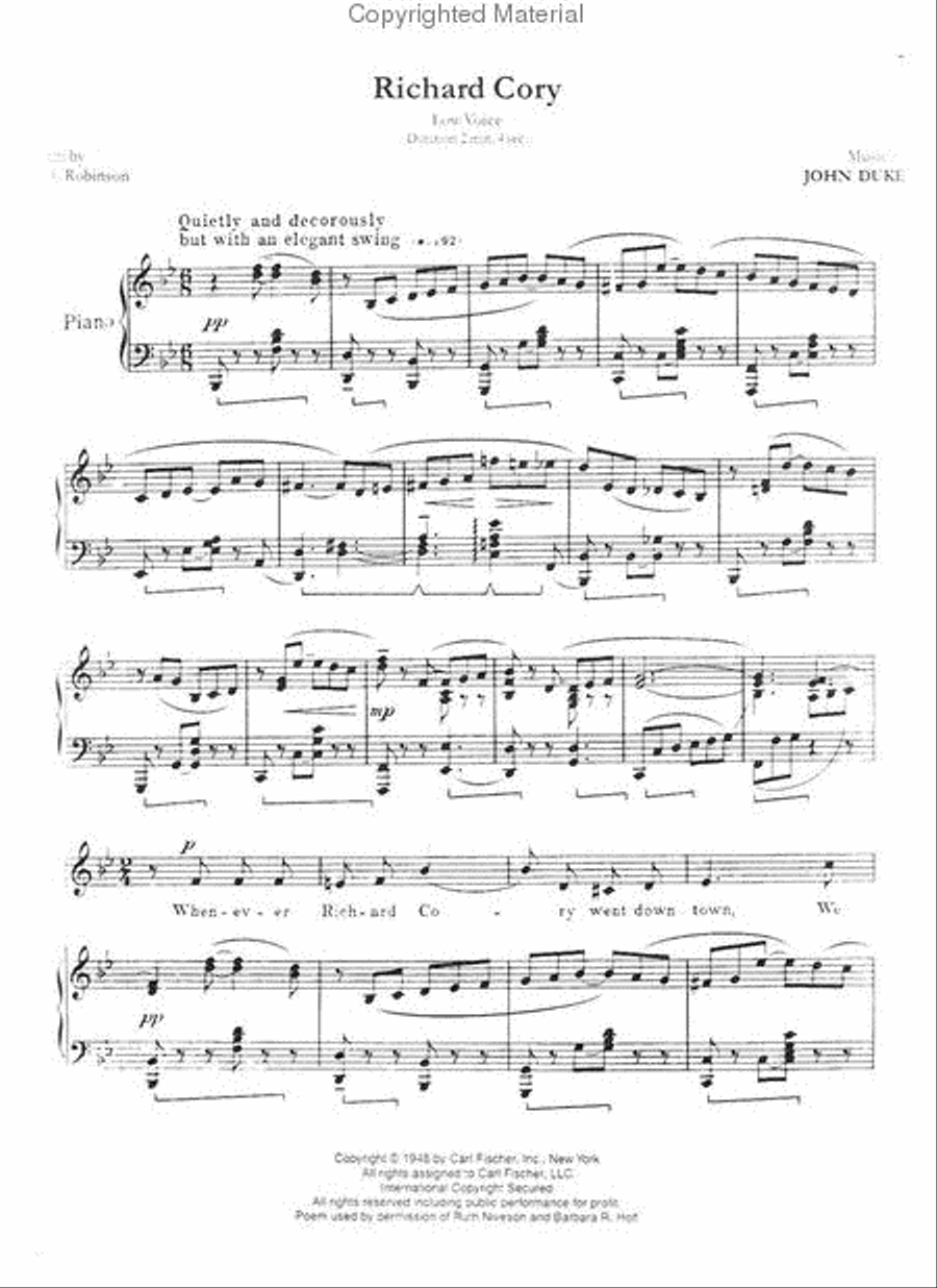 Richard Cory And Selected Songs Voice scores gallery preview page 2