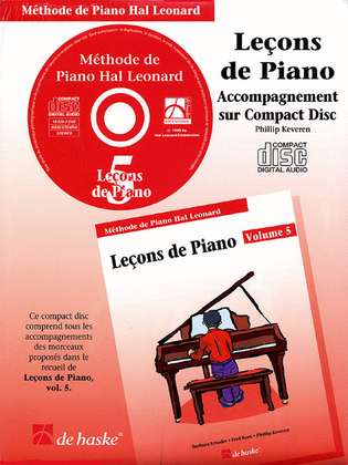 Piano Lessons Book 5 - CD - French Edition