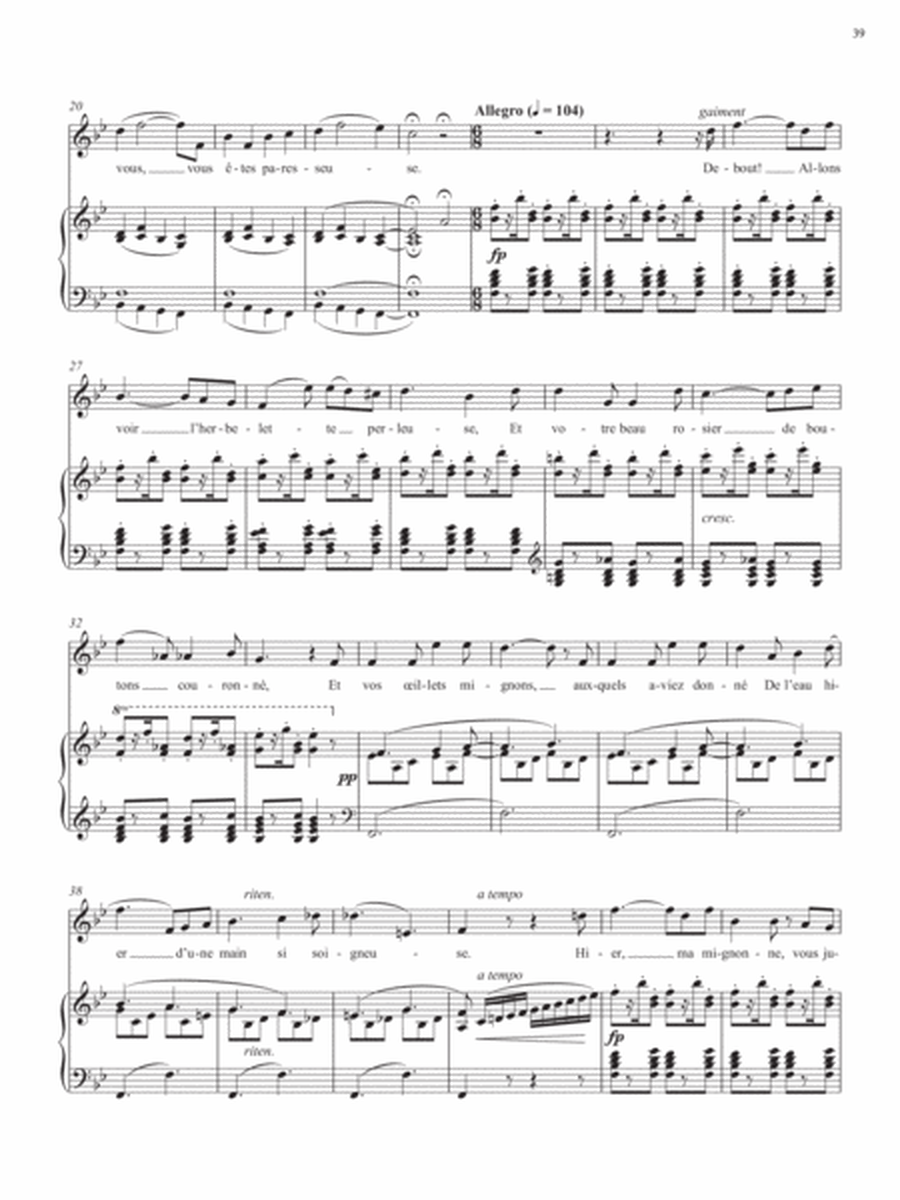 Op. 41, No. 1: Aubade from Songs of Gouvy, V1 (Downloadable)