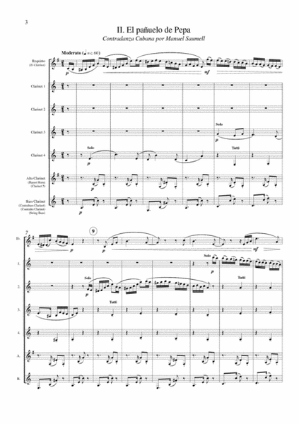Suite Caribeana for E-flat Clarinet and Clarinet Choir