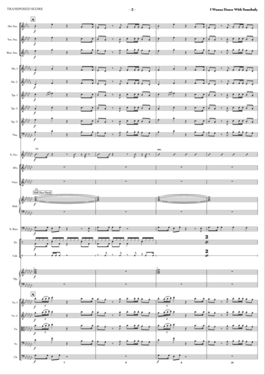 I Wanna Dance With Somebody Full Orchestra scores gallery preview page 2