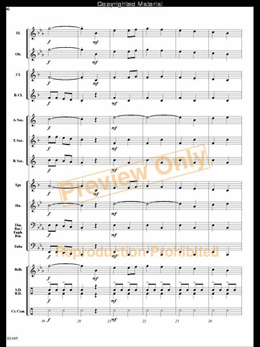 Union March Concert Band scores gallery preview page 5