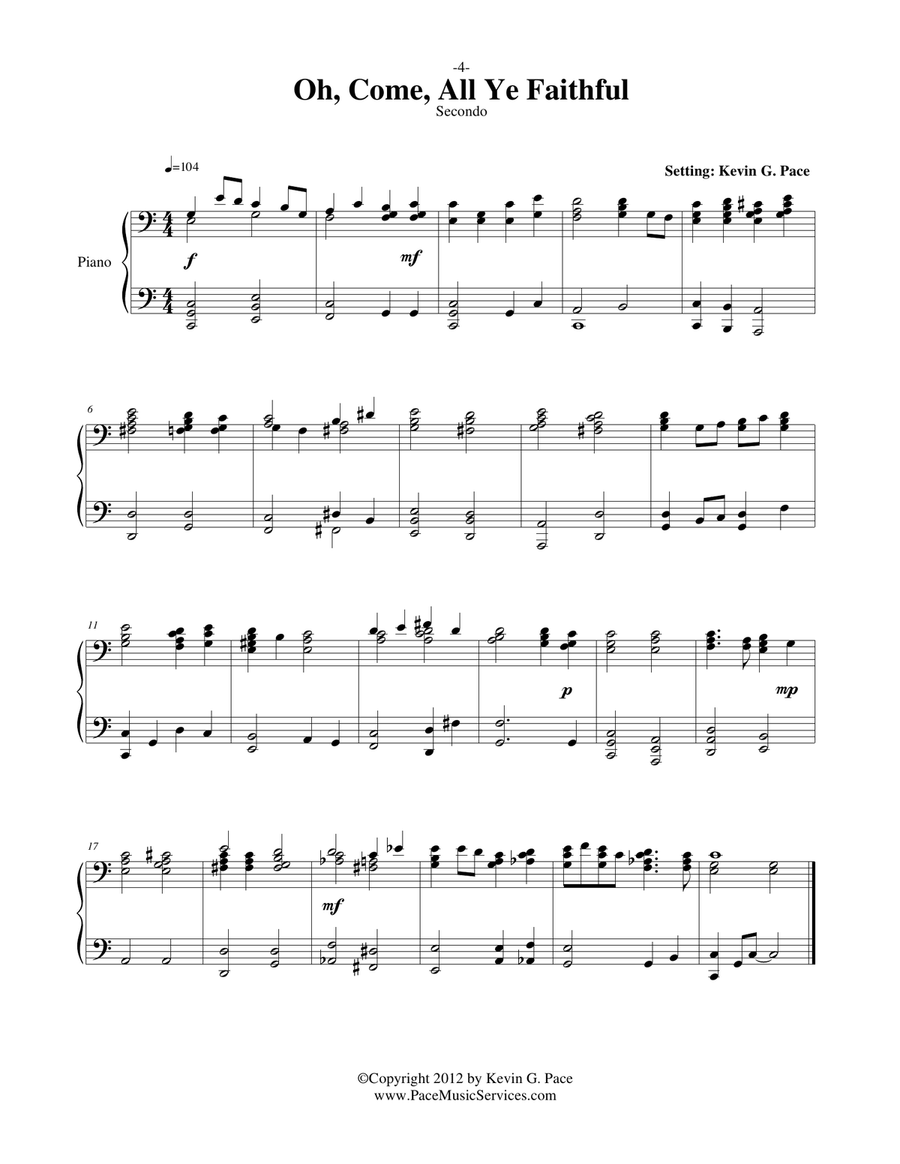 Hymn Duets - Christmas: One piano, four hands Easy Piano scores gallery preview page 6