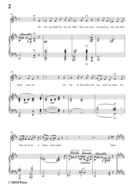 Schubert-Vor meiner Wiege,in b minor,Op.106,No.3,for Voice and Piano image number null