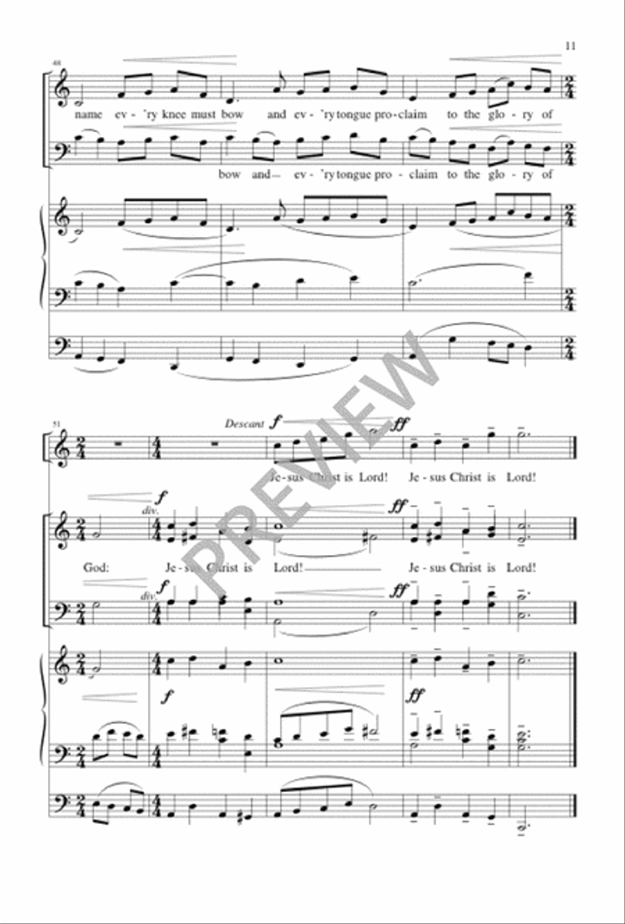 At Jesus' Name 4-Part scores gallery preview page 11
