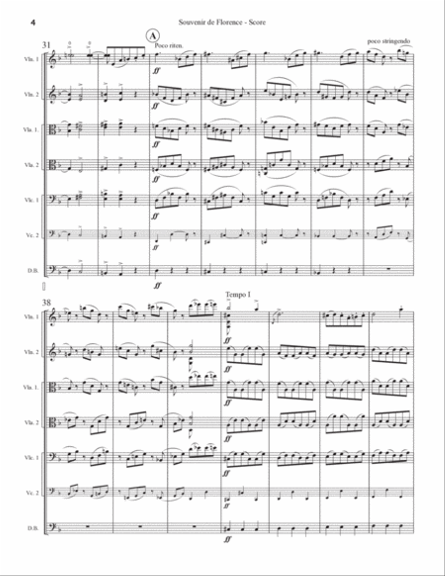 Souvenir de Florence arranged for String Orchestra String Orchestra scores gallery preview page 4
