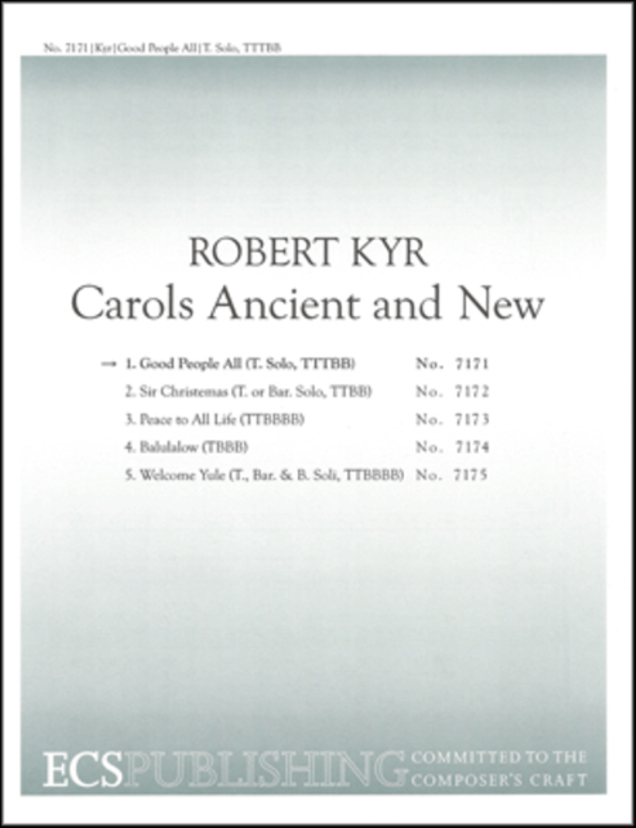 Carols Ancient and New: 1. Good People All TTBB scores gallery preview page 1