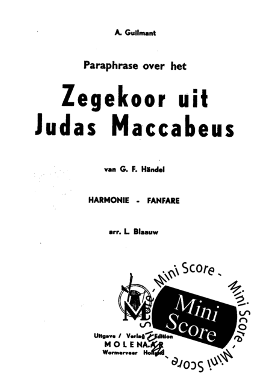 Zegekoor Uit Judas Maccabeus