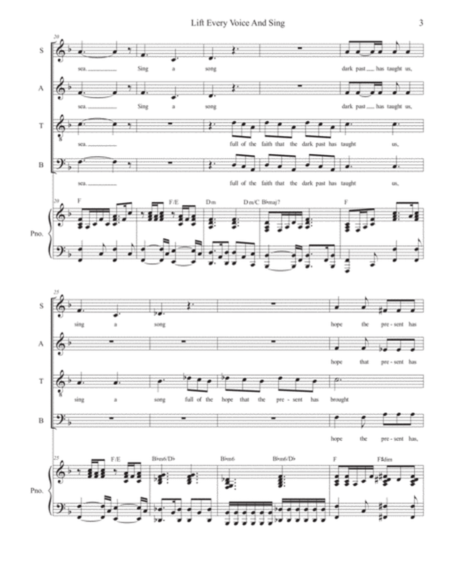 Lift Every Voice And Sing (Vocal Quartet - (SATB) image number null