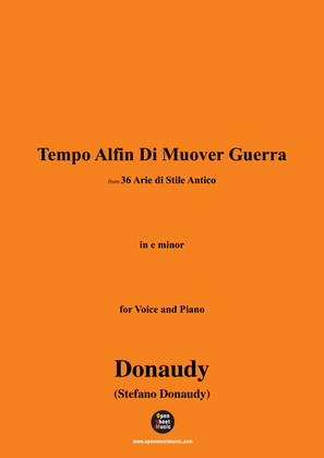 Donaudy-Tempo Alfin Di Muover Guerra,from 36 Arie di Stile Antico,in e minor