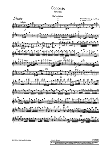 Concerto D Major Op. 10/3 RV 428/PV 155