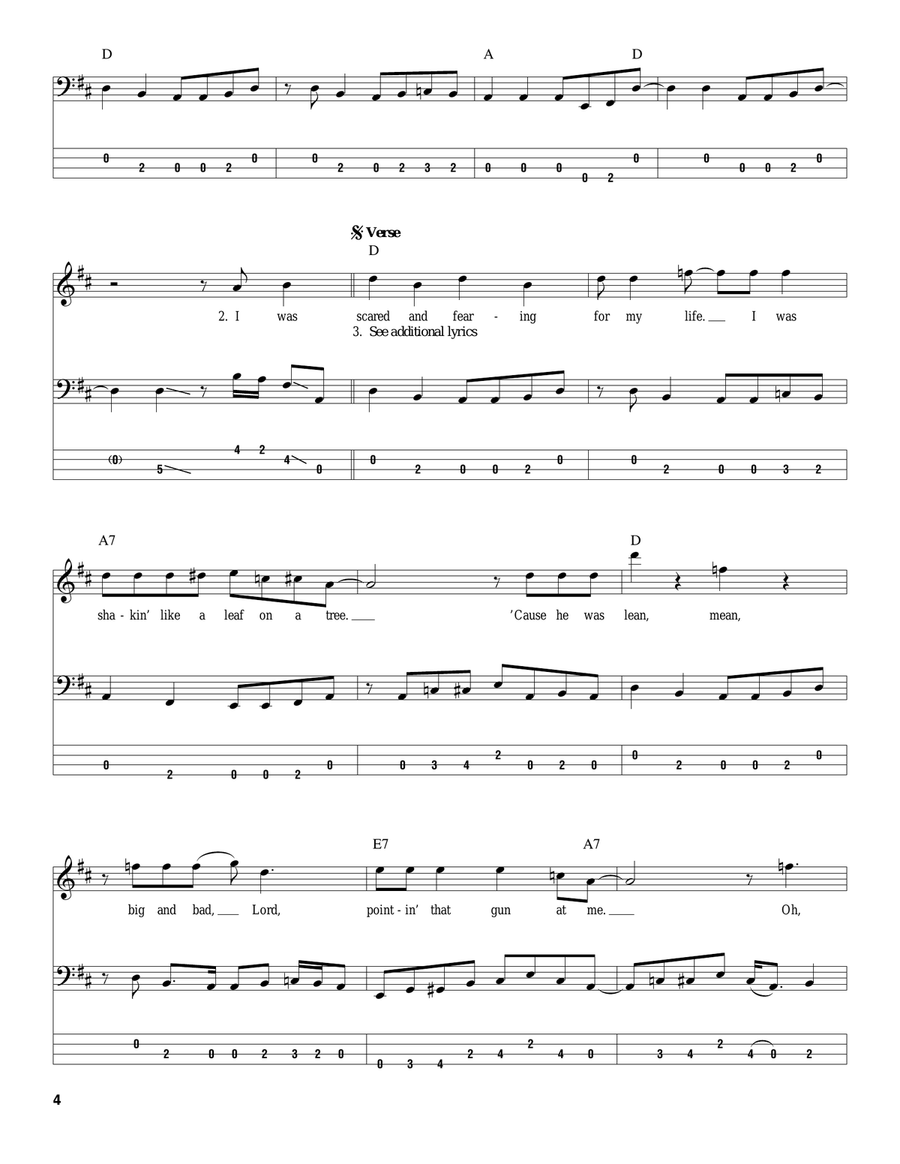 Gimme Three Steps Acoustic Guitar scores gallery preview page 4