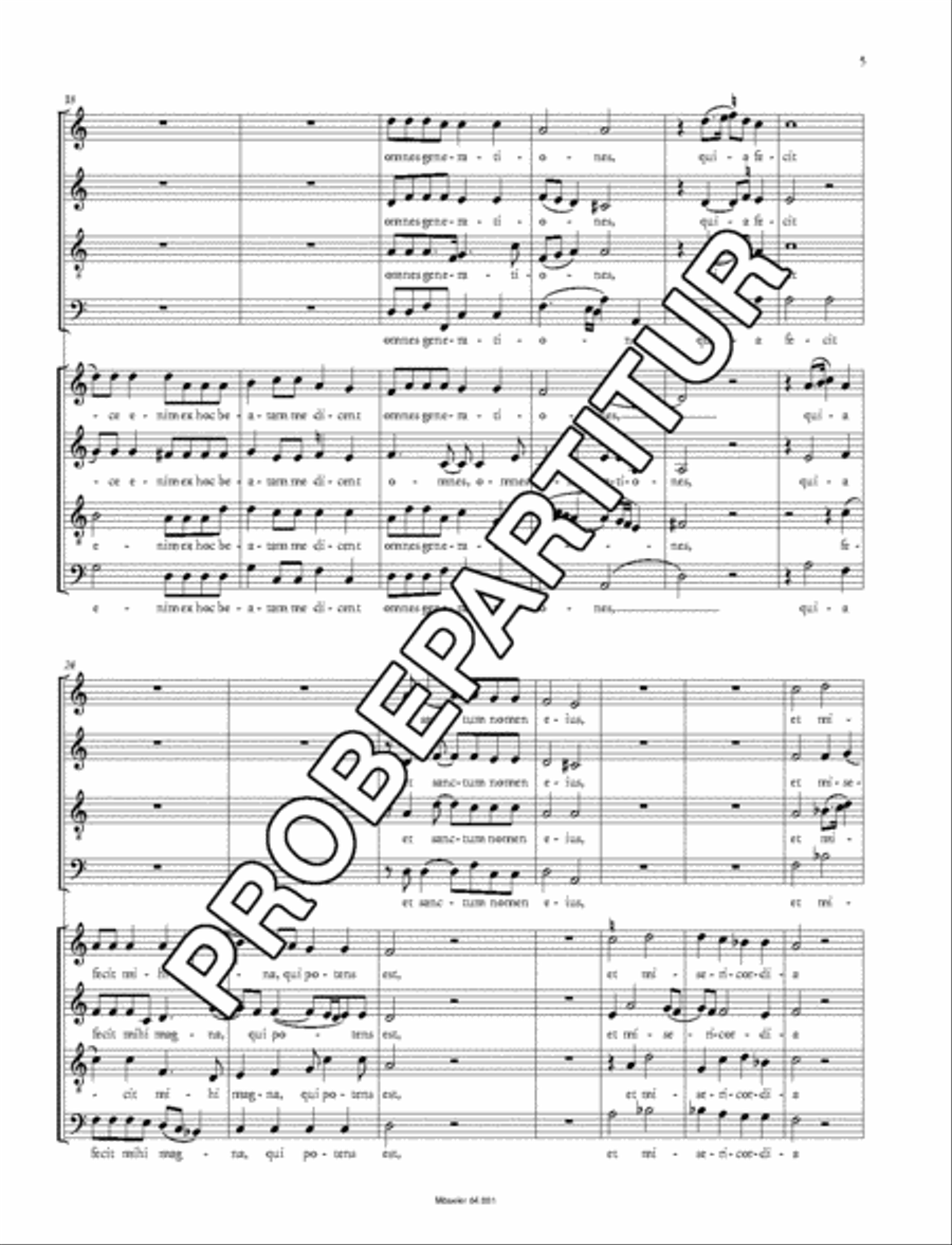 Magnificat Magnificat 4-Part scores gallery preview page 6
