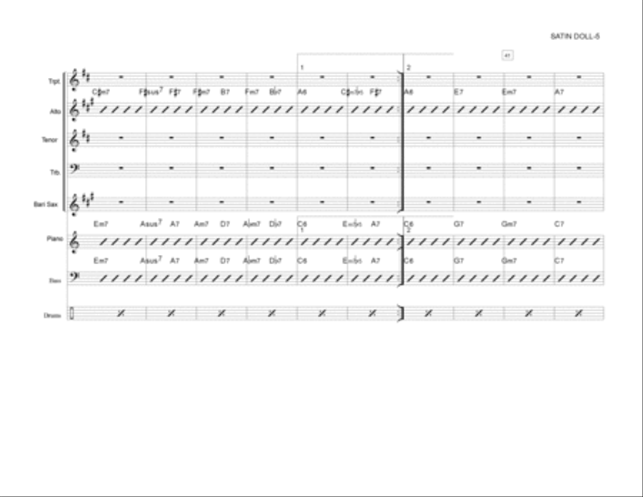 Satin Doll Small Ensemble scores gallery preview page 6