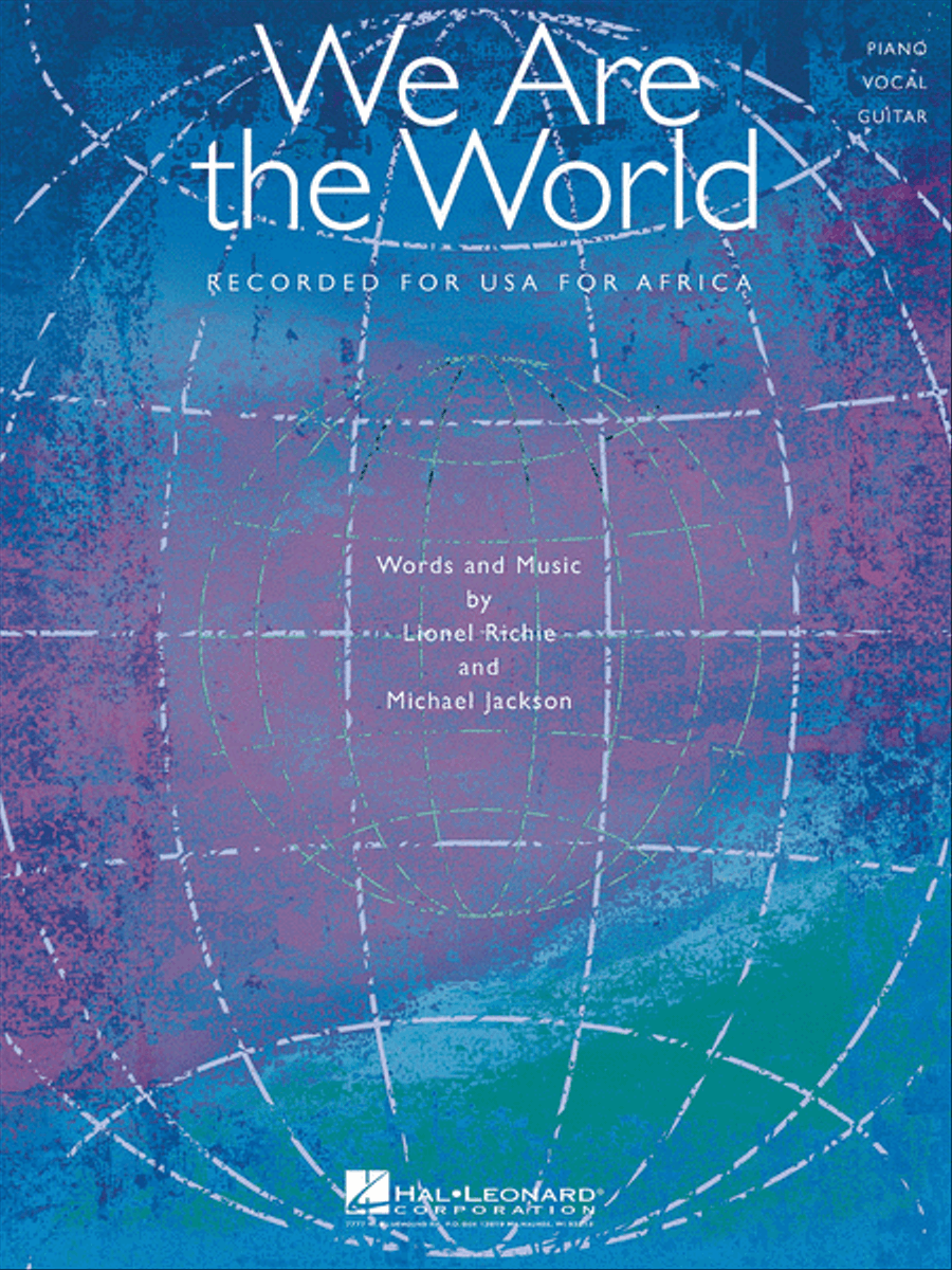We Are the World Piano, Vocal, Guitar scores gallery preview page 1