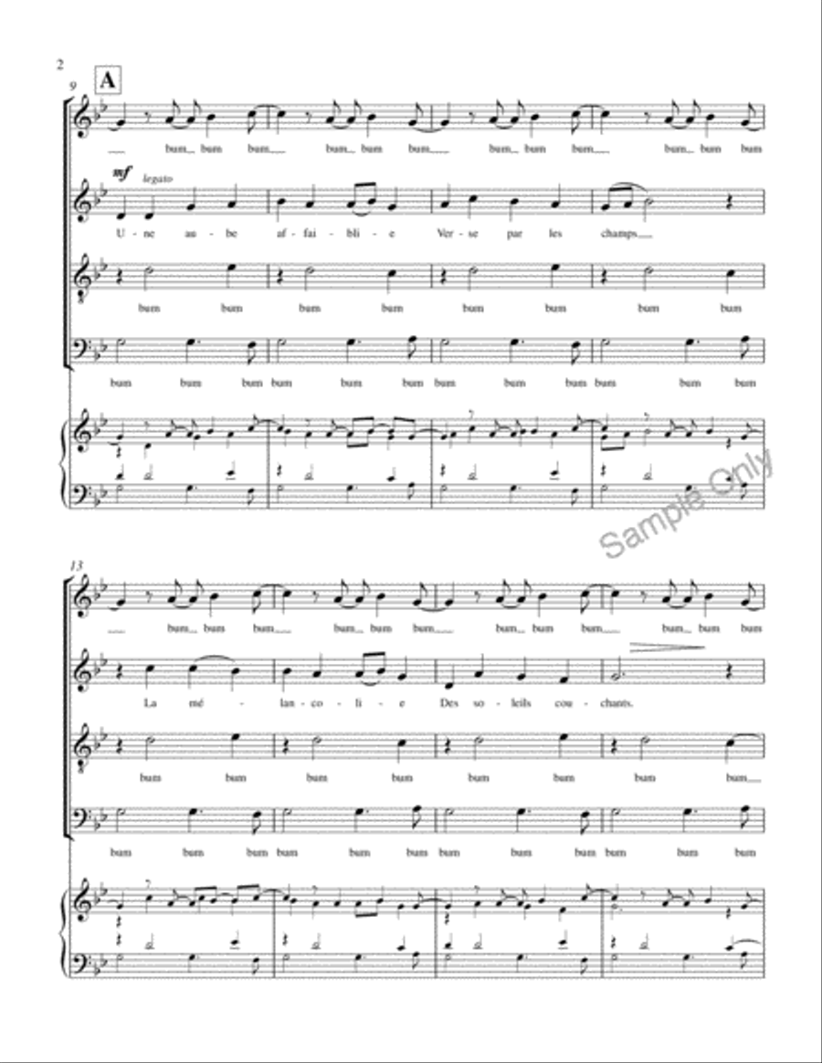 Soleils Couchants 4-Part scores gallery preview page 4