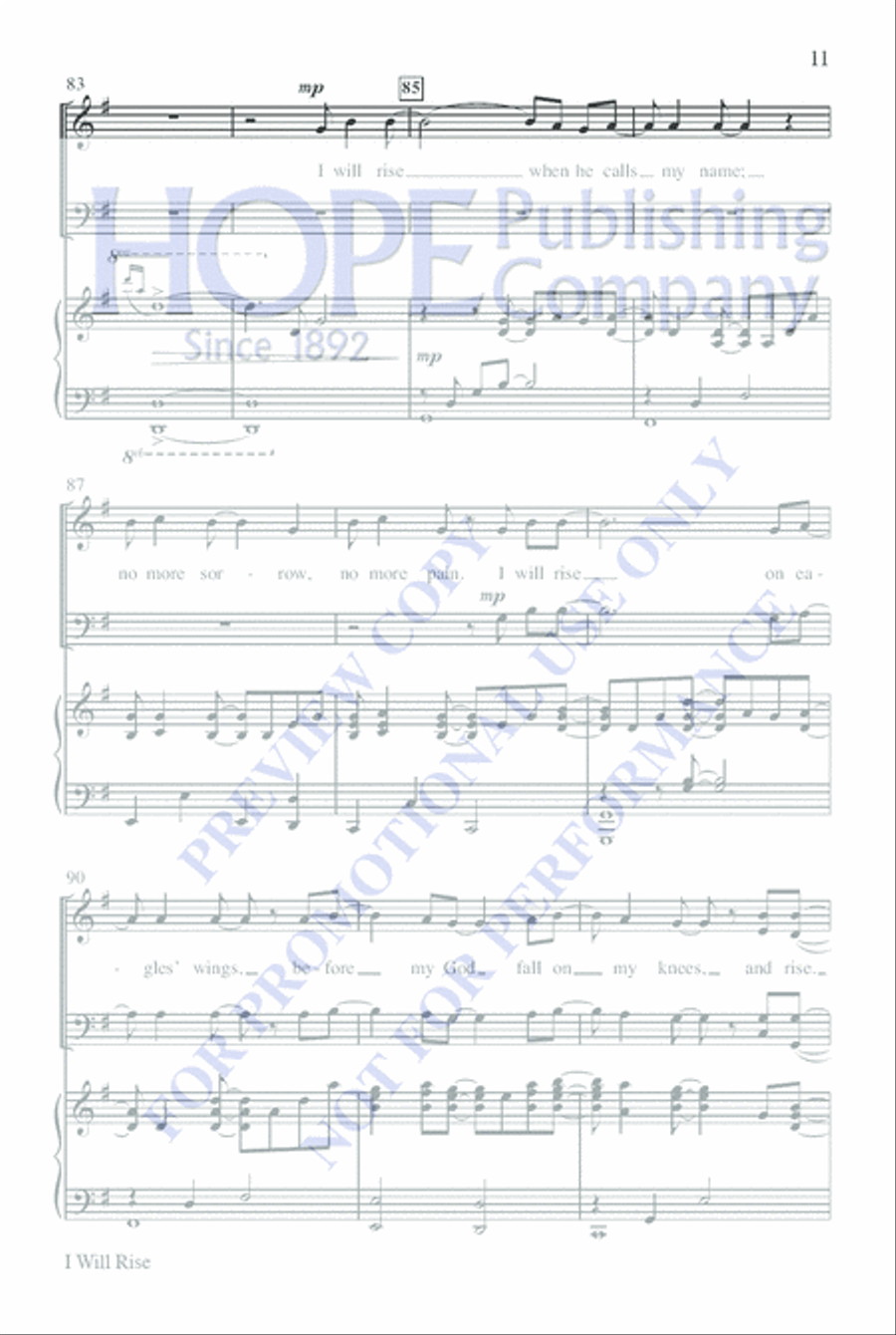I Will Rise Choir scores gallery preview page 11