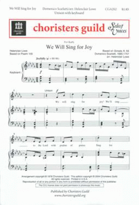 We Will Sing for Joy