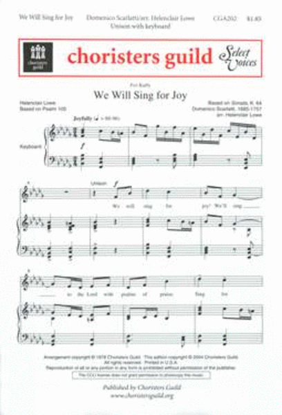 We Will Sing for Joy image number null