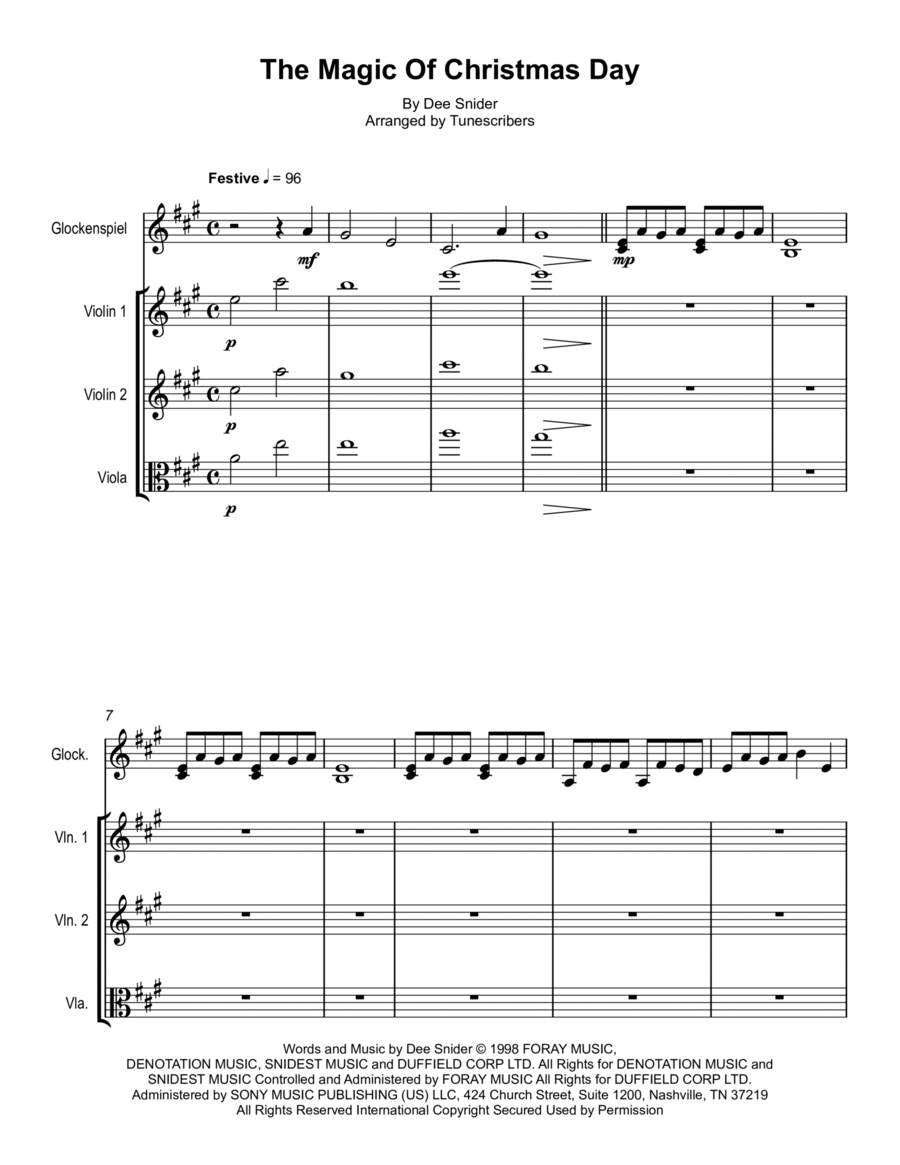 The Magic Of Christmas Small Ensemble scores gallery preview page 1