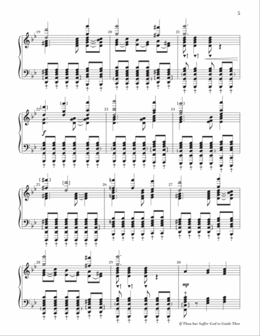If Thou but Suffer God to Guide Thee Handbell Choir scores gallery preview page 6