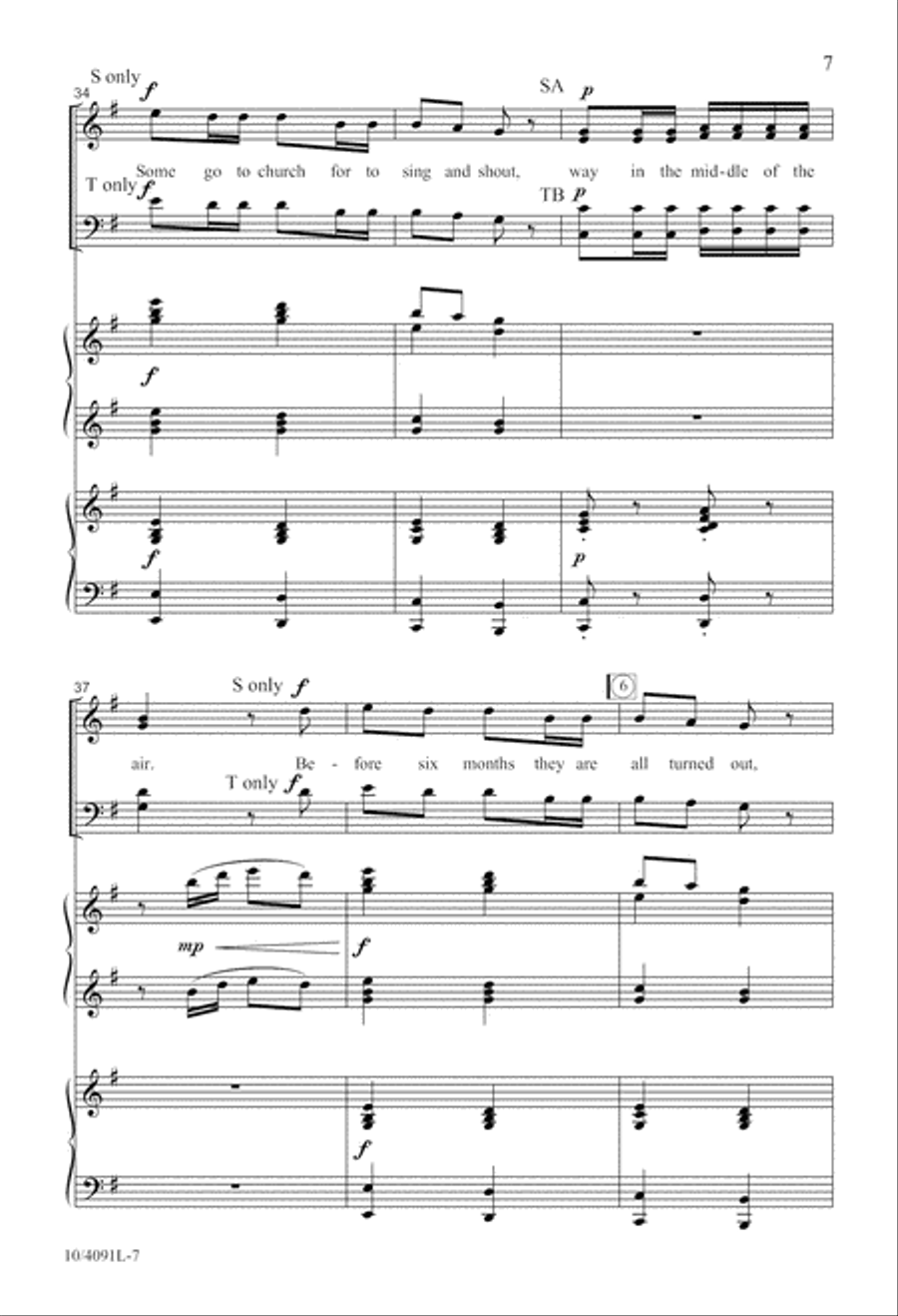 Ezekiel Saw the Wheel 4-Part scores gallery preview page 8