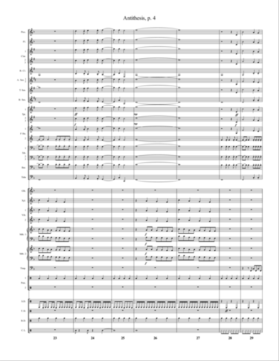Antithesis Marching Band scores gallery preview page 4