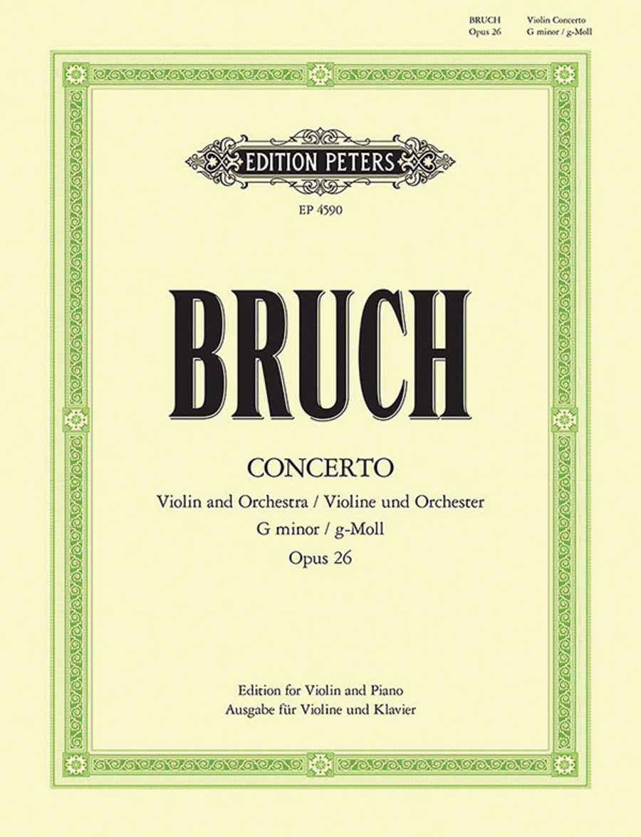 Violin Concerto No. 1 in G minor Op. 26 (Edition for Violin and Piano) Violin Solo scores gallery preview page 1