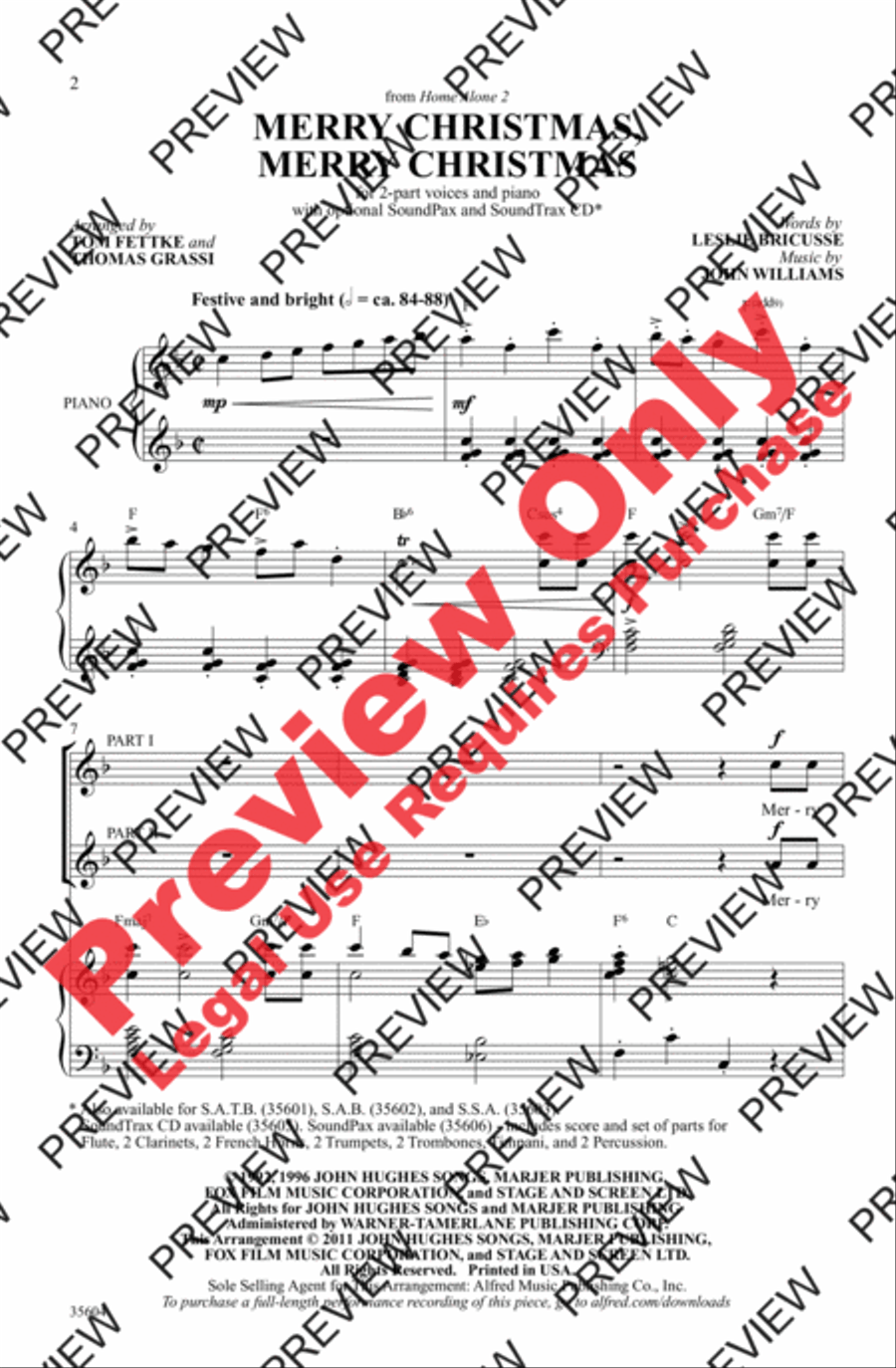 Merry Christmas, Merry Christmas 2-Part scores gallery preview page 2
