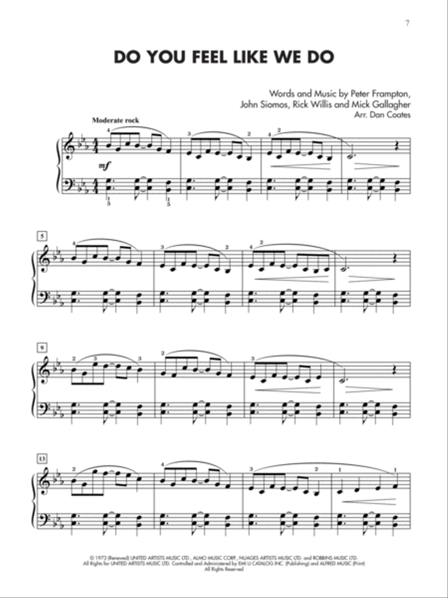 Classic Rock Hits for Teens 1-3 (Value Pack) Piano Solo scores gallery preview page 22