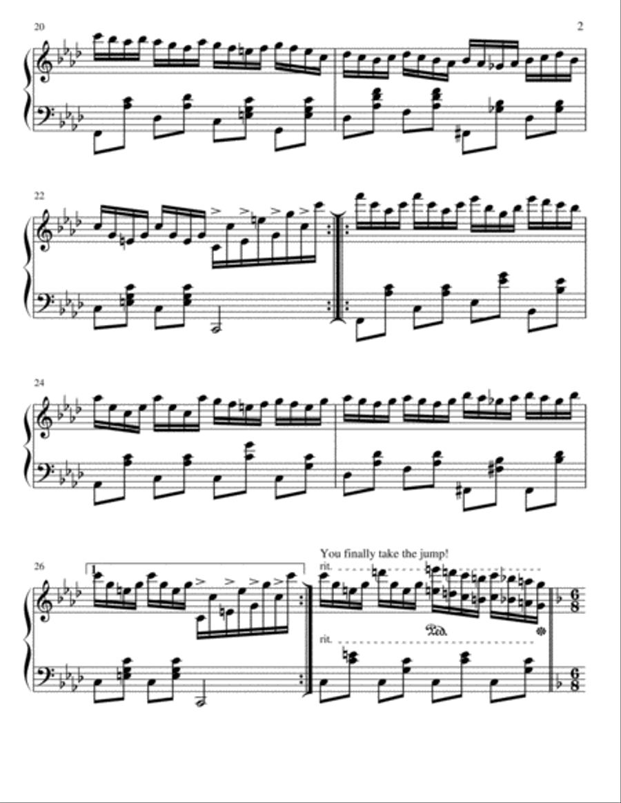 Caduta Libera Piano Solo scores gallery preview page 2