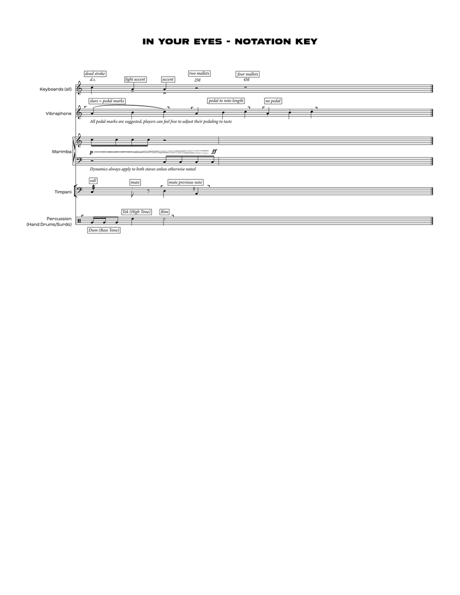 In Your Eyes Percussion Ensemble scores gallery preview page 4