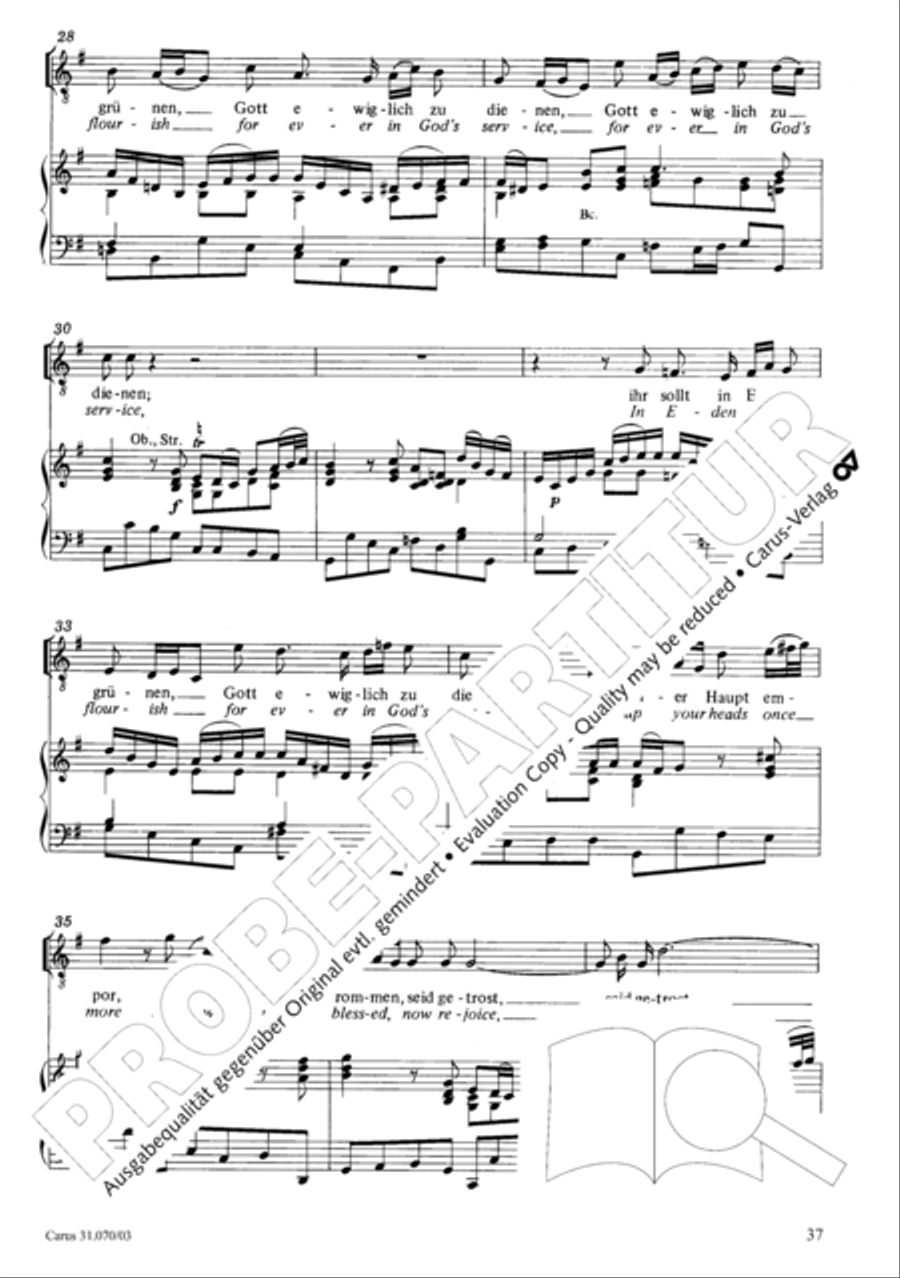 Watch now, praying, praying, watch now (Wachet! betet! betet! wachet!) 4-Part scores gallery preview page 41