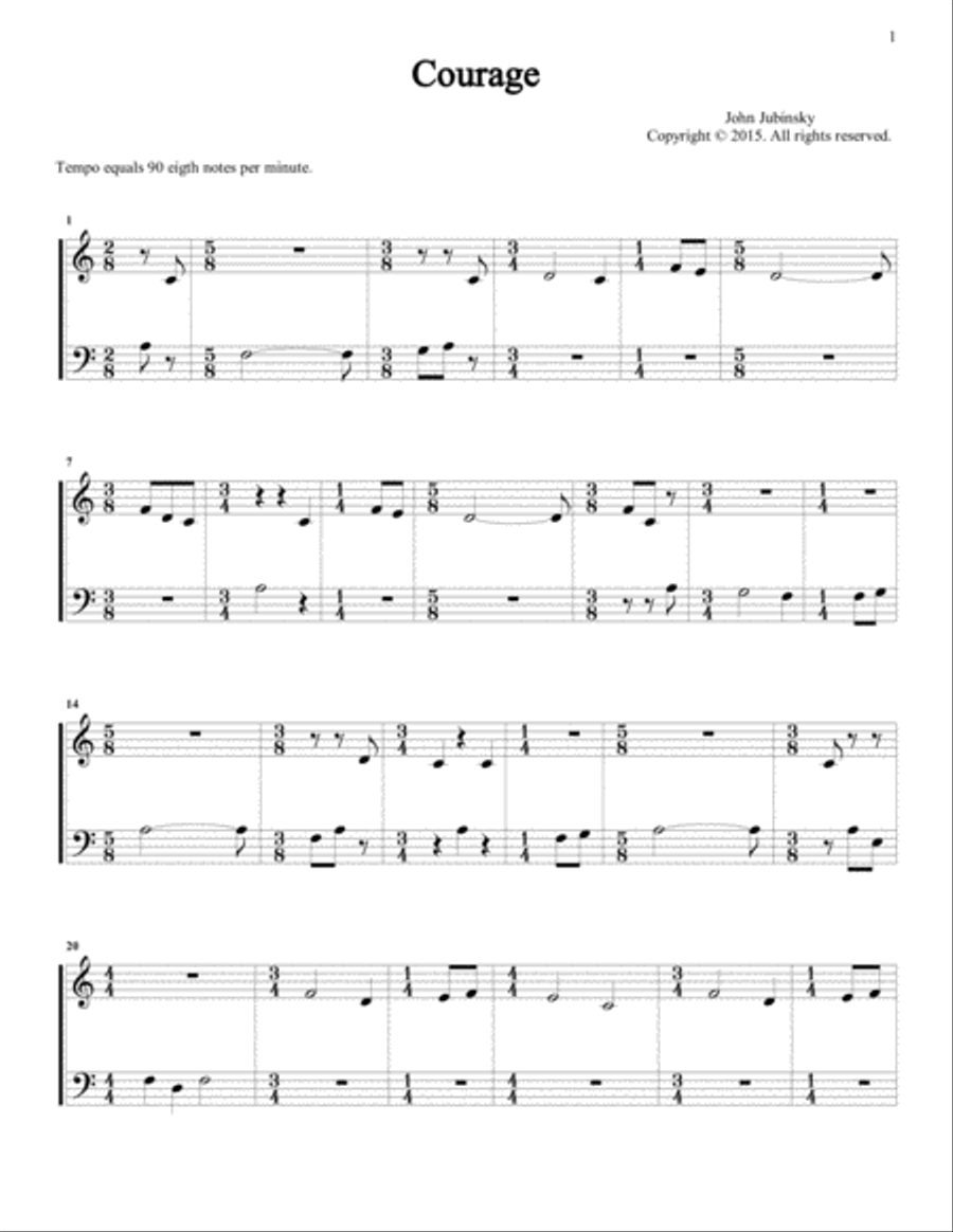 Courage Small Ensemble scores gallery preview page 1