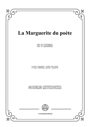 Meyerbeer-La Marguerite du poète in b minor,for Voice and Piano